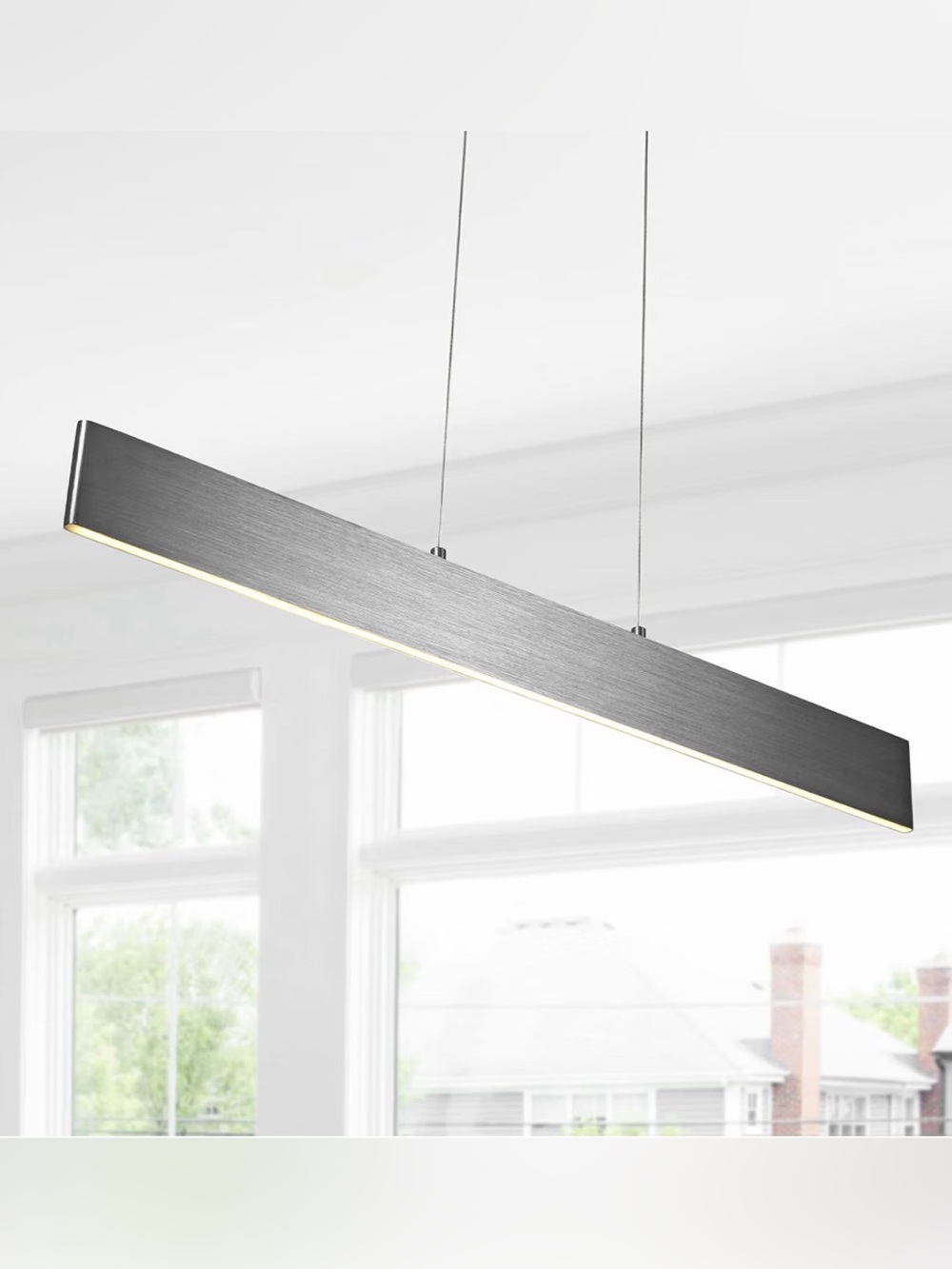 Hanging lighting fixture - JONATHAN Y Draper 1-Light LED Linear Pendant 32"